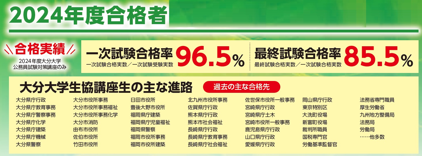 2025年公務員試験対策入門講座｜大分大学生活協同組合