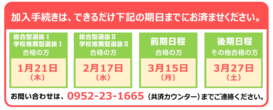 加入手続き期日